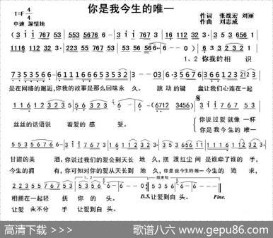 你是我今生的唯一（张战宏刘丽词刘志成曲） - 张战宏刘丽|刘志成