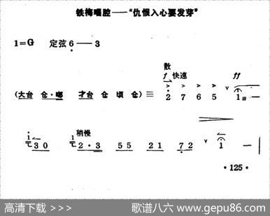 仇恨入心要发芽（《红灯记》李铁梅唱段）（京胡伴奏+唱腔）