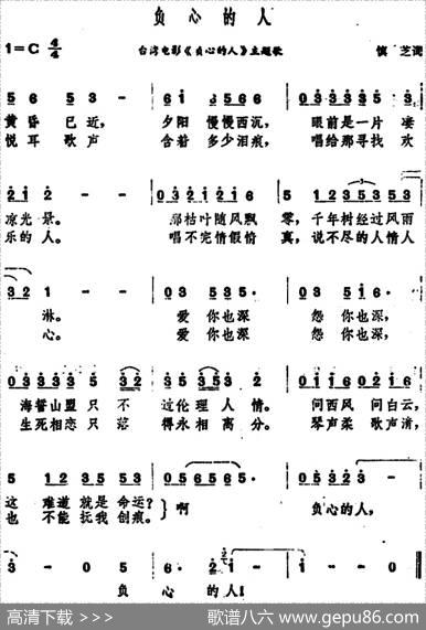负心的人（台湾电影《负心的人》主题歌） - 慎芝