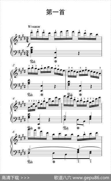 莫什科夫斯基钢琴练习曲（第一首）