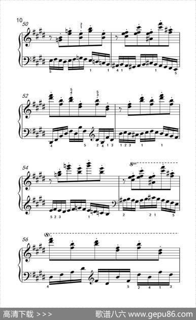 莫什科夫斯基钢琴练习曲（第一首）