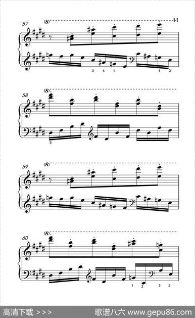 莫什科夫斯基钢琴练习曲（第一首）