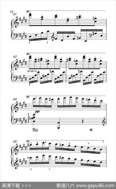 莫什科夫斯基钢琴练习曲（第一首）