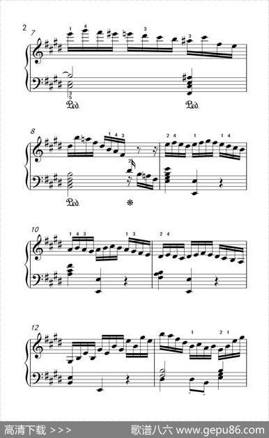 莫什科夫斯基钢琴练习曲（第一首）