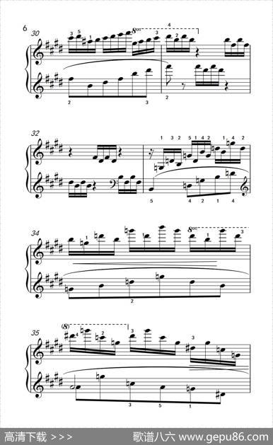 莫什科夫斯基钢琴练习曲（第一首）