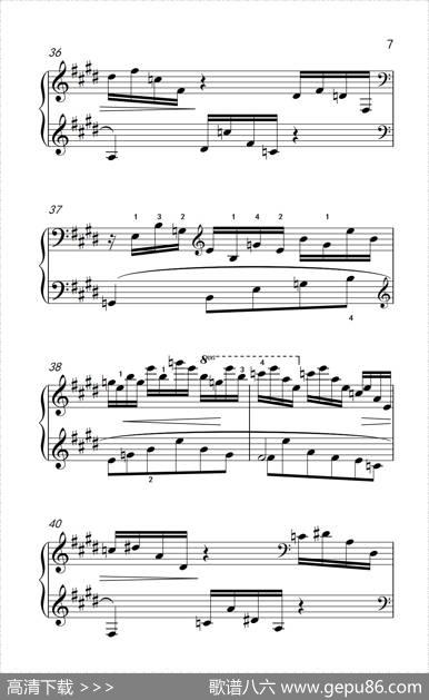 莫什科夫斯基钢琴练习曲（第一首）