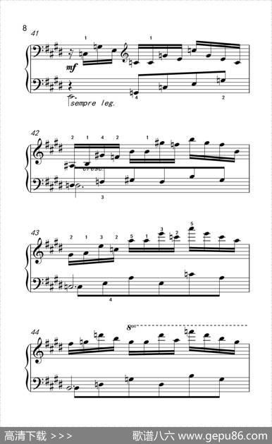 莫什科夫斯基钢琴练习曲（第一首）