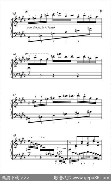 莫什科夫斯基钢琴练习曲（第一首）