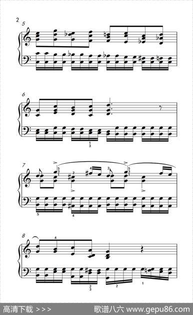 莫什科夫斯基钢琴练习曲（第四首）