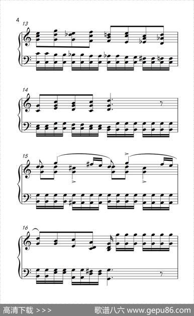 莫什科夫斯基钢琴练习曲（第四首）