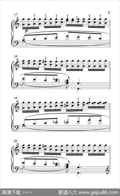 莫什科夫斯基钢琴练习曲（第四首）