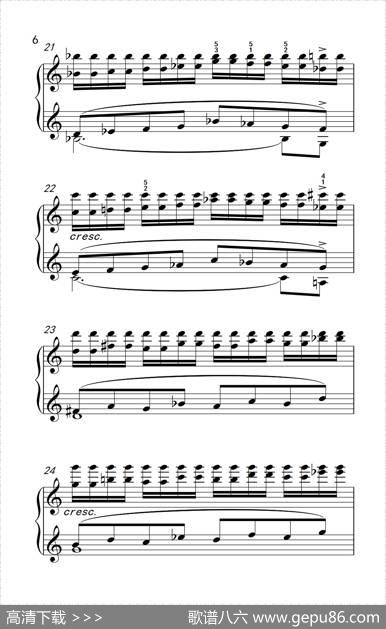 莫什科夫斯基钢琴练习曲（第四首）