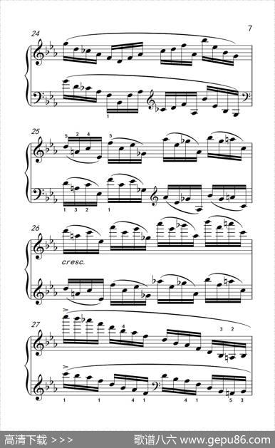 莫什科夫斯基钢琴练习曲（第七首）