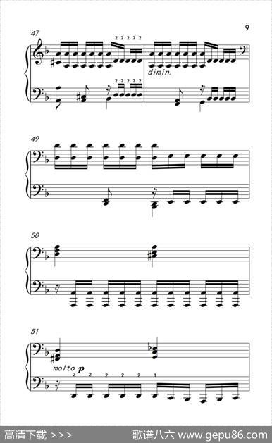 莫什科夫斯基钢琴练习曲（第九首）