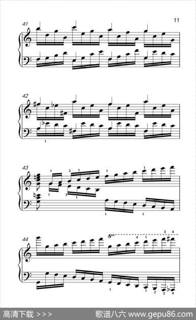 莫什科夫斯基钢琴练习曲（第十首）