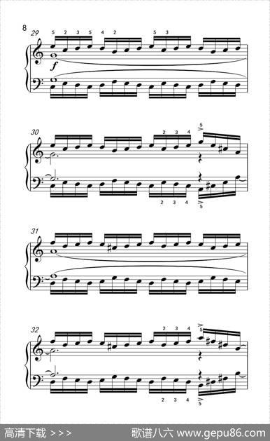 莫什科夫斯基钢琴练习曲（第十首）