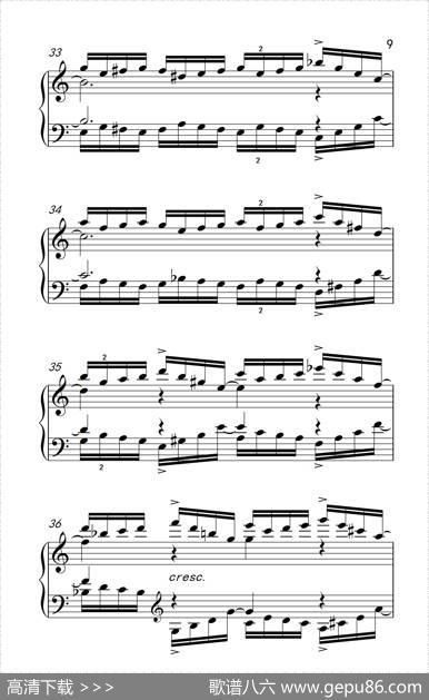 莫什科夫斯基钢琴练习曲（第十首）