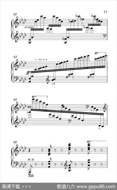 莫什科夫斯基钢琴练习曲（第十一首）