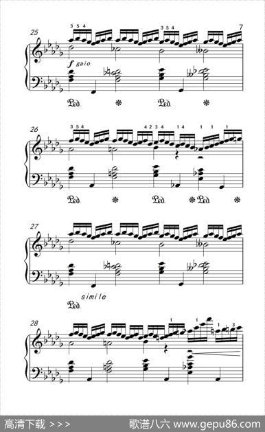 莫什科夫斯基钢琴练习曲（第十二首）