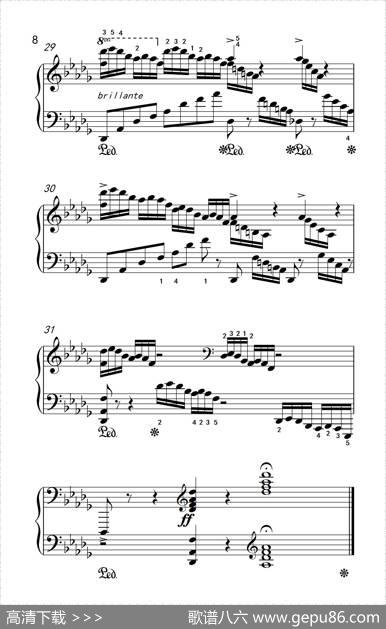 莫什科夫斯基钢琴练习曲（第十二首）