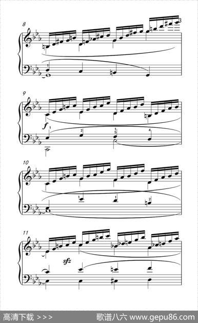 莫什科夫斯基钢琴练习曲（第十四首）