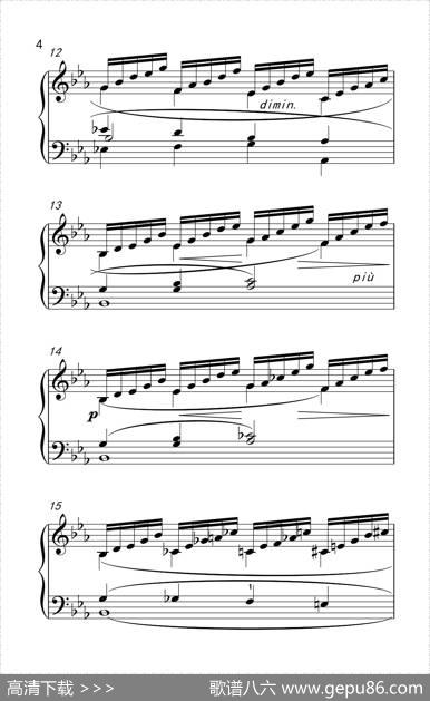 莫什科夫斯基钢琴练习曲（第十四首）