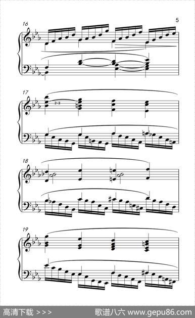 莫什科夫斯基钢琴练习曲（第十四首）