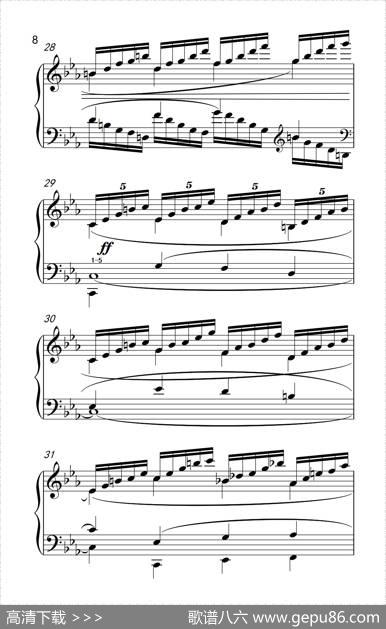 莫什科夫斯基钢琴练习曲（第十四首）
