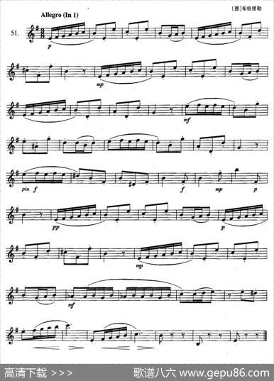萨克斯练习曲合集（2—51）|布格缪勒