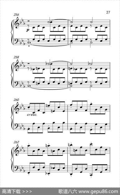 第八钢琴奏鸣曲（悲怆）极慢的慢板序奏转辉煌的快板