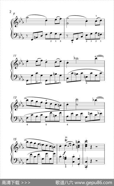 第八钢琴奏鸣曲（悲怆）快板的回旋曲