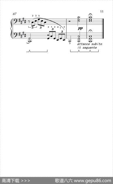 第十四号钢琴奏鸣曲（月光）持续的慢板
