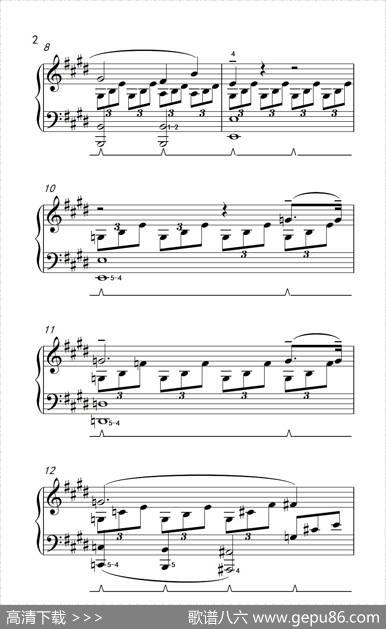 第十四号钢琴奏鸣曲（月光）持续的慢板