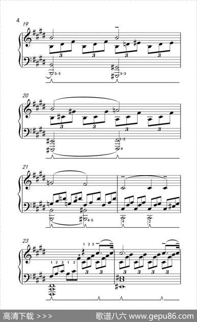 第十四号钢琴奏鸣曲（月光）持续的慢板