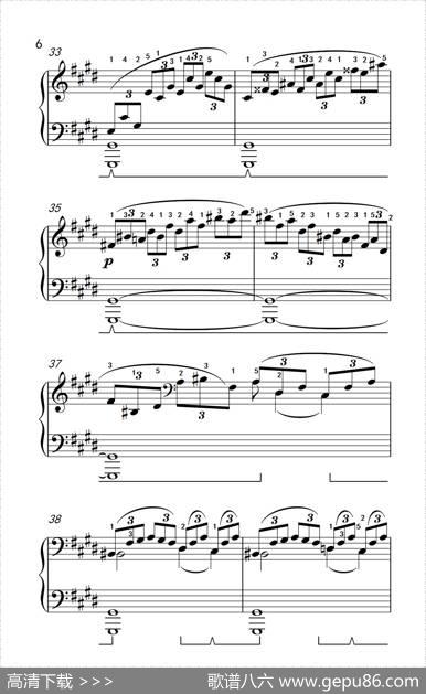 第十四号钢琴奏鸣曲（月光）持续的慢板
