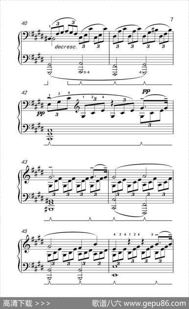 第十四号钢琴奏鸣曲（月光）持续的慢板