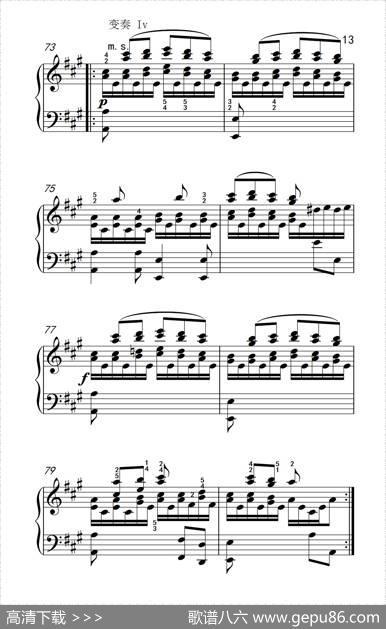 A大调钢琴奏鸣曲优雅的行板