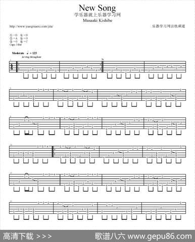 NewSong（岸部真明指弹吉他谱）