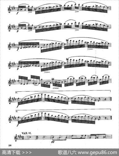 长笛八级考级曲谱（第四部分3—4）
