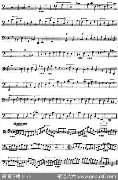 大提琴练习曲：大把位（10—15）