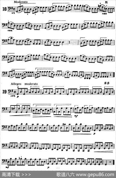 大提琴练习曲：大把位（16—21）