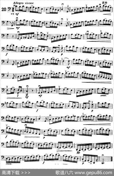 大提琴练习曲：大把位（16—21）
