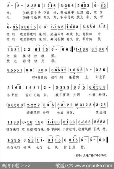 井冈小青松 - 张秋生|颂今
