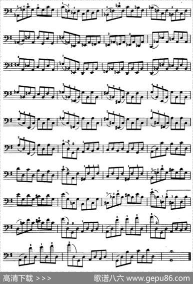 鲍斯特列姆大提琴练习曲（31-34）
