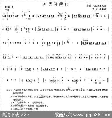 柳琴考级曲目一级：加沃特舞曲