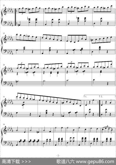 降D大调华丽圆舞曲（小狗圆舞曲）