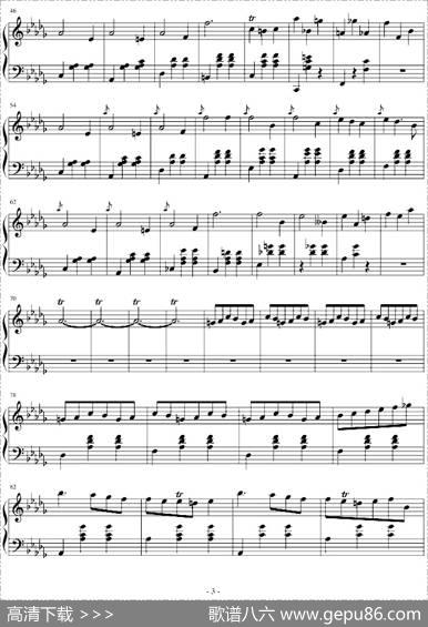 降D大调华丽圆舞曲（小狗圆舞曲）