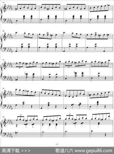 降D大调华丽圆舞曲（小狗圆舞曲）
