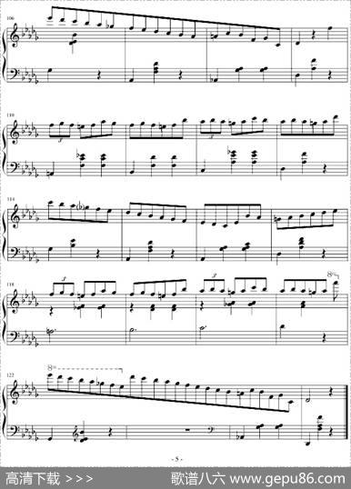 降D大调华丽圆舞曲（小狗圆舞曲）
