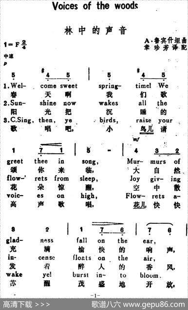 [俄]林中的声音（VoicesoftheWoods）（汉英文对照） - 章珍芳译配|[俄]A·鲁宾什坦
